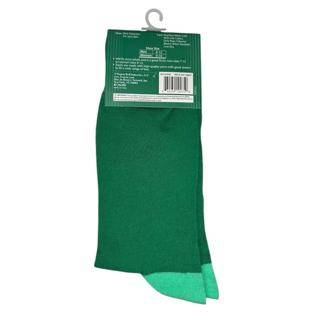 1x Andes Mints Novelty Crew Socks Adult Set One Size